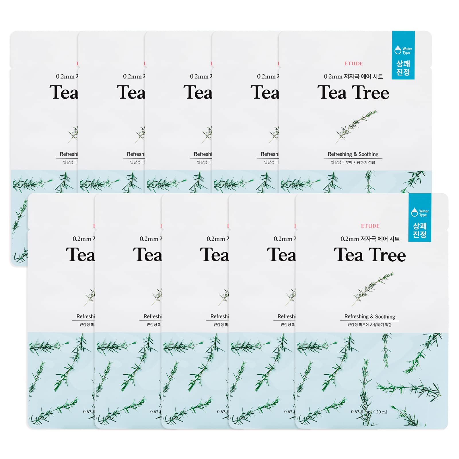 ETUDE [Official ETUDE] 0.2 Air Fit Mask TT/Tea Tree Skin Care 1 sheet 20mL