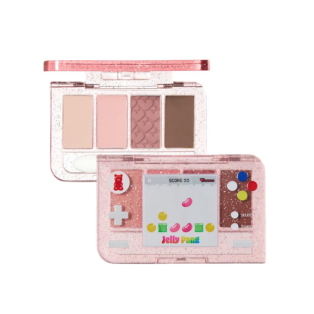 ETUDE [Officiel ETUDE] Palette de fards à paupières mini Play Color Eyes True Nutsume / Palette de 4 couleurs Ombre à paupières Pailleté Shimmer Mat Retro Heisei 1 pièce