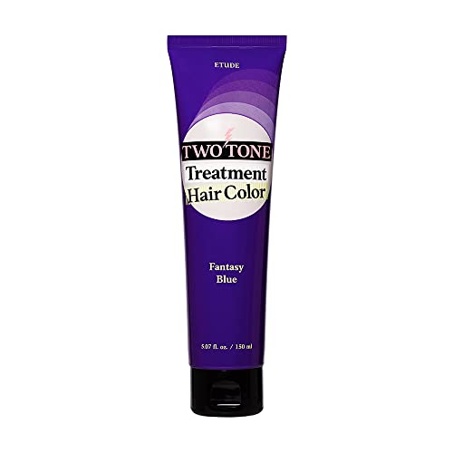 ETUDE [Official Etude] 2-Tone Treatment Hair Color Fantasy Blue / Blue / Hair Color / Hair Tint / Short-Term Hair Color / 1 Week / 1week 150mL