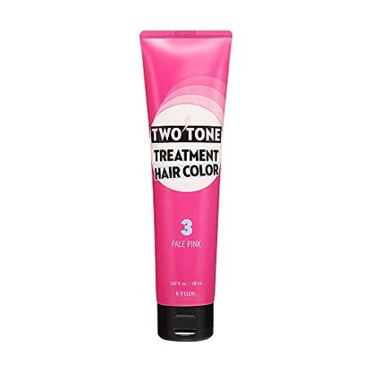 ETUDE Official 2-Tone Treatment Hair Color Rose Pink / Peach Color / Hair Color / Hair Tint / Short-Term Hair Color / 1 Week / 150mL