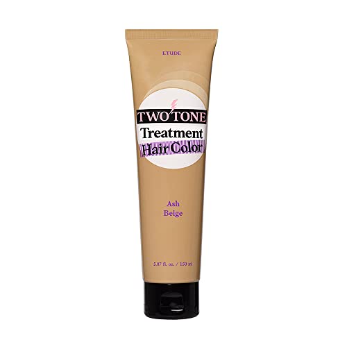 ETUDE [Official Etude] 2-Tone Treatment Hair Color Ash Beige / Hair Color / Hair Tint / Short-term Hair Color / 1 Week / 1week 150 Milliliters (x 1)