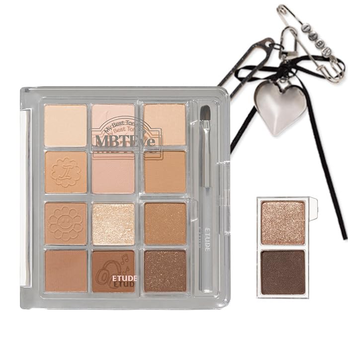 ETUDE My Best Tone Eye Palette I Psychopath Inventor Set / Multi-color Palette Eye Shadow Glitter Shimmer Matte Interchangeable Portable Custom Limited Set with Key Ring