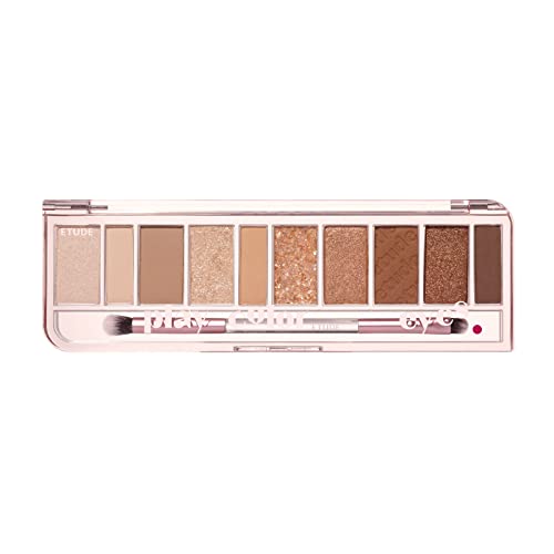 ETUDE [Official Etude] Play Color Eyeshadow Warm Top Charisma / 10 Color Palette / Gel Texture Glitter/Shimmer/Matt/Keyboard Shadow