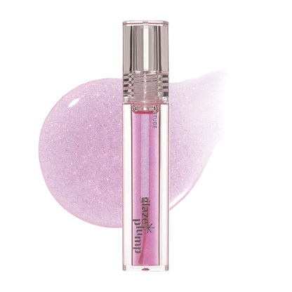 ETUDE Official Glaze Plumper Gloss Violet Quartz/Lipstick Glossy Finish High Moisture Glitter Sparkling Hydration 1 piece