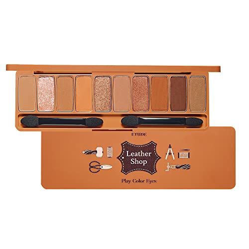 [Etude Official] Play Color Eyeshadow Leather Shop / 10 Color Palette / Eyeshadow Palette 1 piece (x 1)