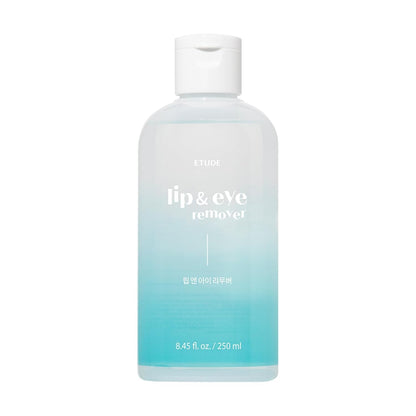 ETUDE [Official Etude] Lip &amp; Eye Makeup Remover N Low Irritation Cleansing Makeup Remover Point Makeup Remover Smooth Mascara Lip Tint Eyeliner Makeup Remover 250mL 1 piece