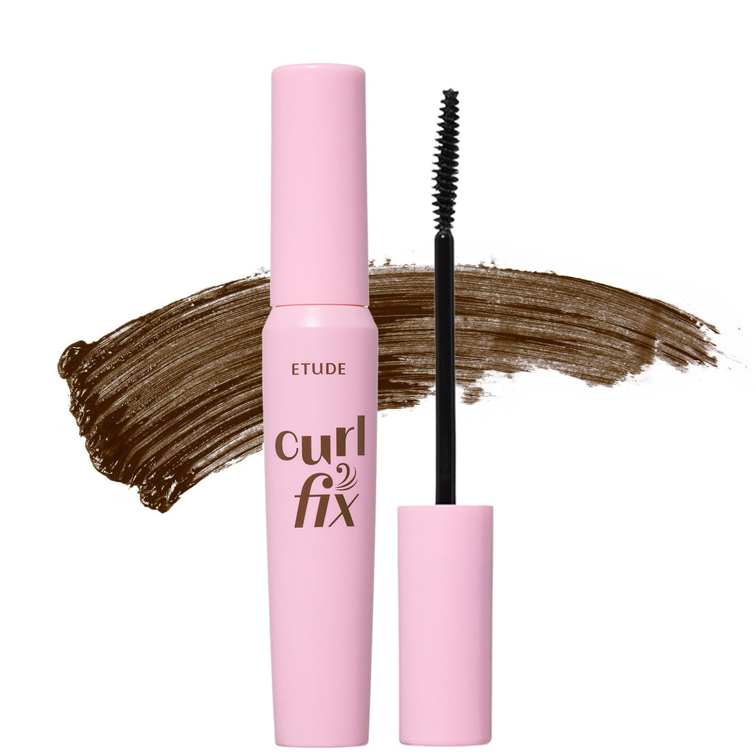 ETUDE Curl Fix Mascara, Waterproof, Curl-Holding Brown, Single Item