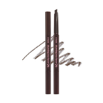 ETUDE Drawing Eyebrow Pencil Pro Dark Brown 0.25g with Built-in Brush