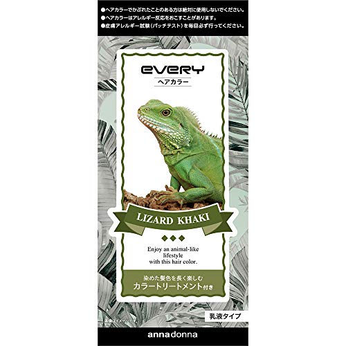 EVERY Coloration capillaire Lizard Khaki 40 g + 80 ml + 50 g