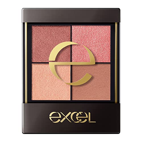 excel Réel Close Shadow CX02 (Waffle Robe) Couleur Nuance Palette de Fards à Paupières 4 Couleurs 3 Textures (Brillant, Paillettes, Mat)