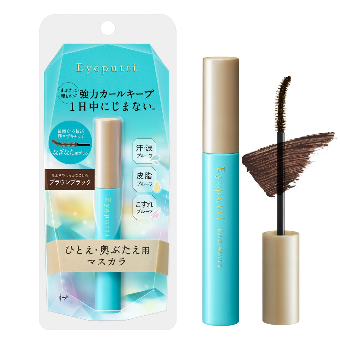 Eyeputti One-Eye and Deep-Eye Mascara 02 Brown Black Curl Keep Waterproof