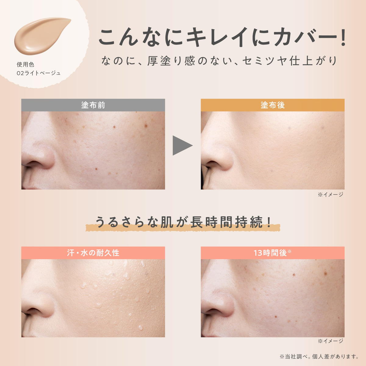 FASIO BB Tint UV Cover 01 Pink Beige 30g Waterproof SPF45