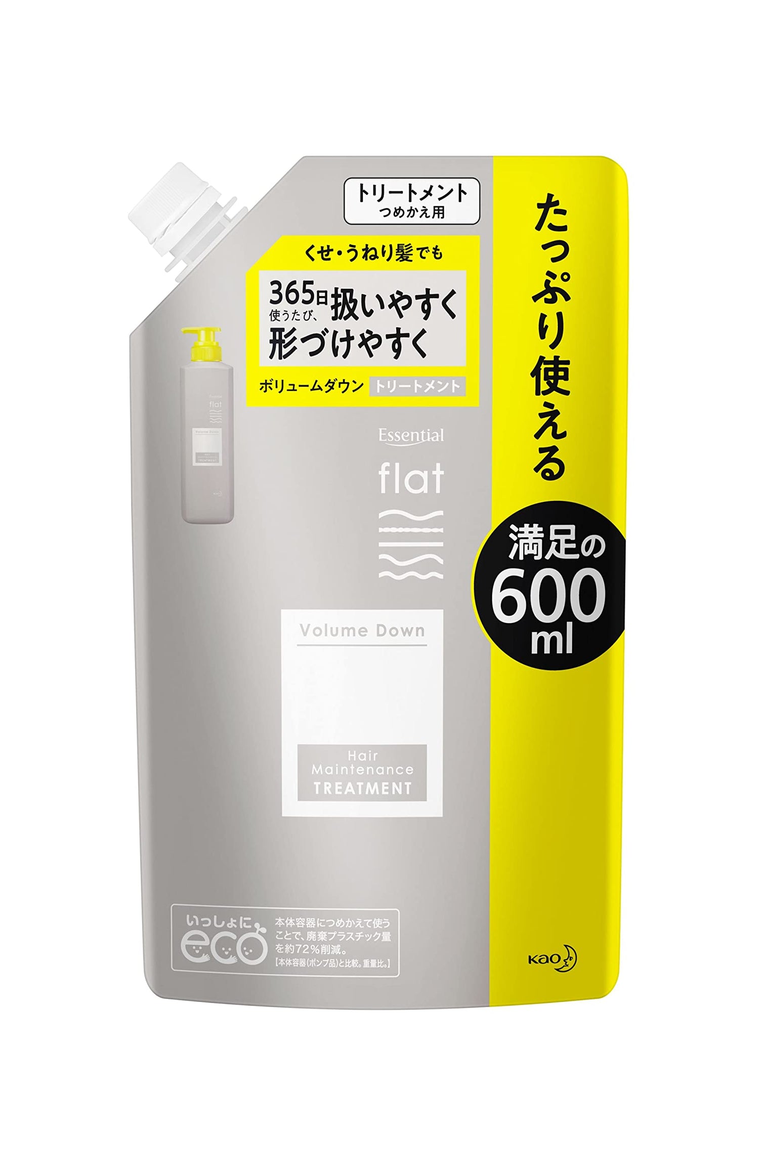 Flat Volume Down Treatment Refill 600ml Refresh Floral Scent
