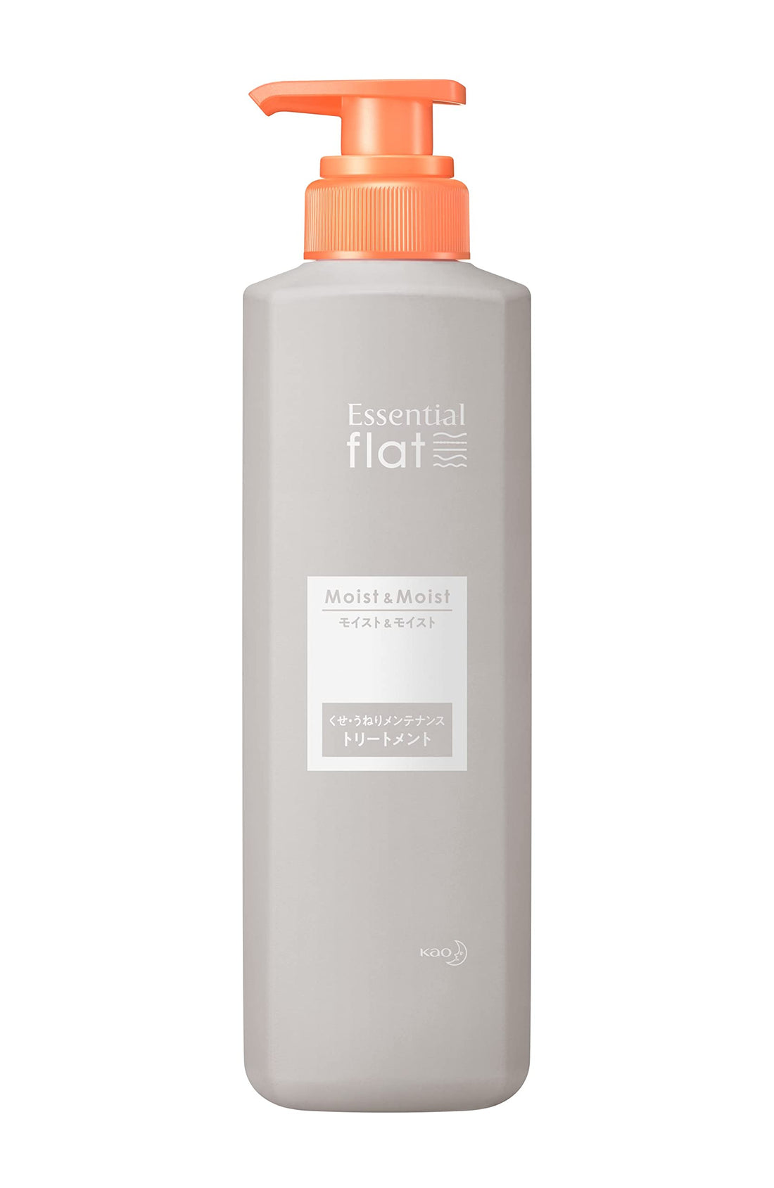 flat Essential Flat Moist &amp; Moist Treatment for Curly and Wavy Hair, Tames Hair Ends for Straight Hair, Contains Detangling Ingredients (Styling Ingredients), Bottle 500ml