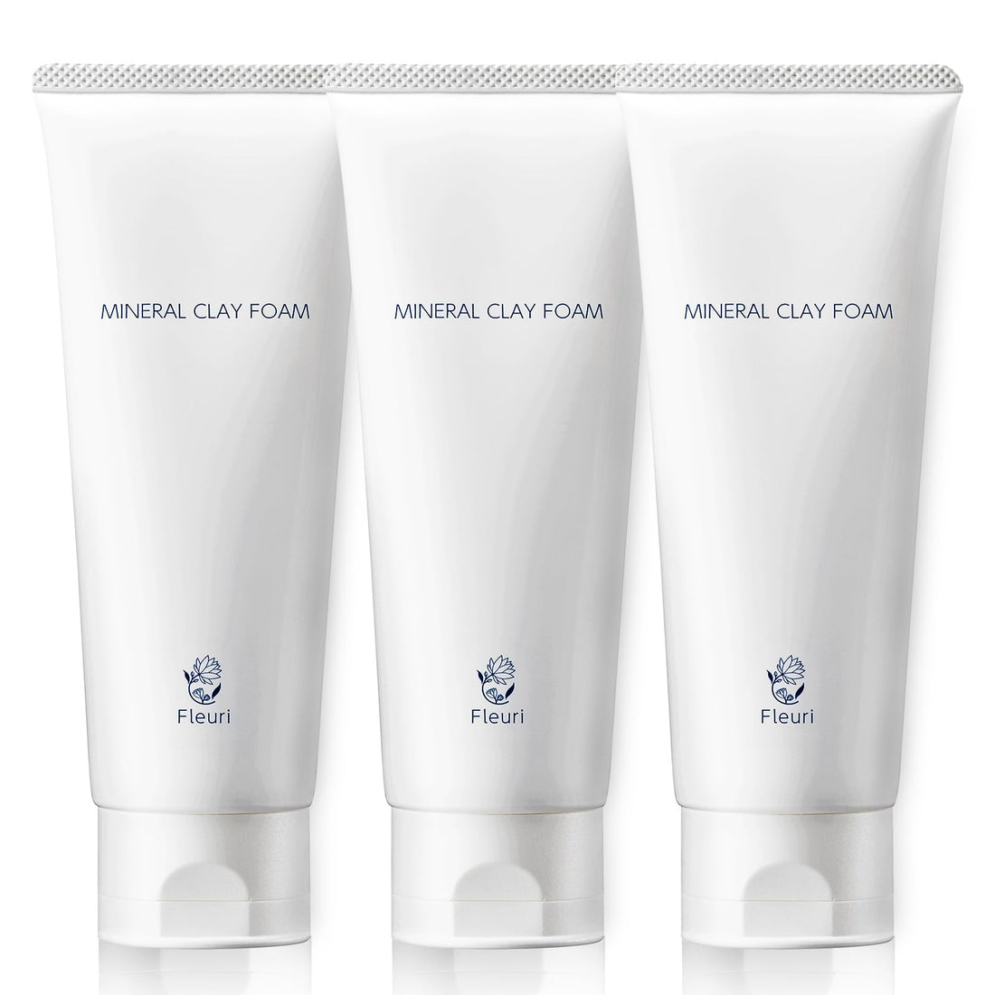 Fleuri Mineral Clay Face Wash Foam 100g for Pores and Gentle Cleansing