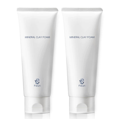 Fleuri Mineral Clay Facial Foam 100g for Pore Cleansing