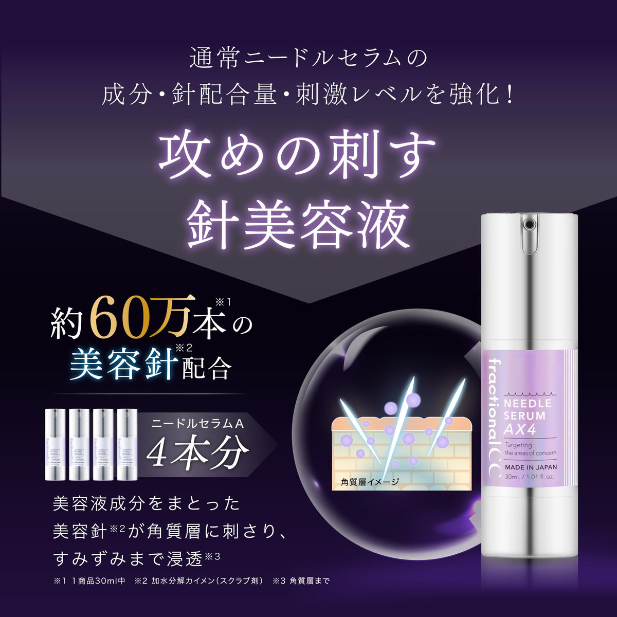 Furakushonaru CC Fractional Needle Serum AX4 30mL for Japanese Skincare