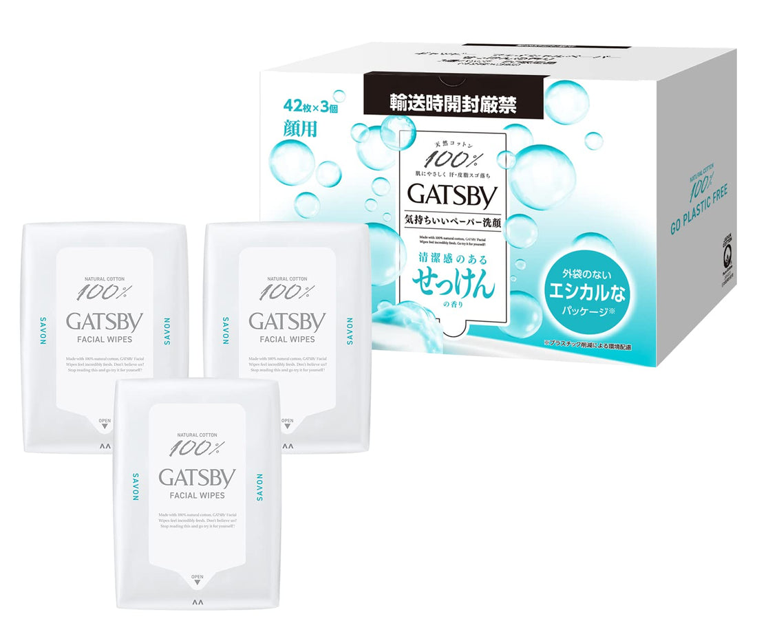 GATSBY Facial Paper Soap Set 42 Sheets Refreshing Cleansing Sheets