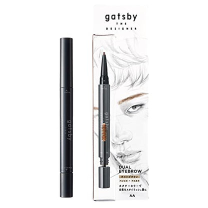 gatsby THE DESIGNER Dual Eyebrow Light Brown 2-in-1 Eyebrow Pencil and Mascara