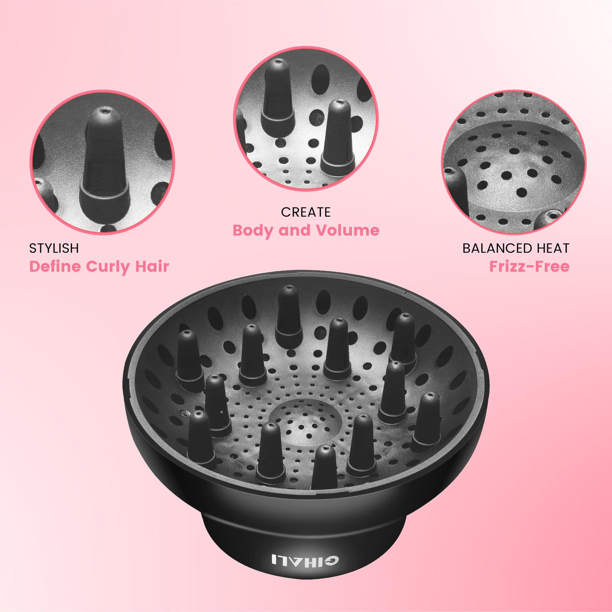 Gihali Universal Hair Diffuser Super Sturdy for Natural Curls and Waves