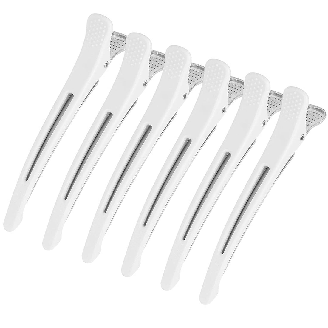 Giitoo Professional Hair Clips Non-Slip Grip 6-Pack White