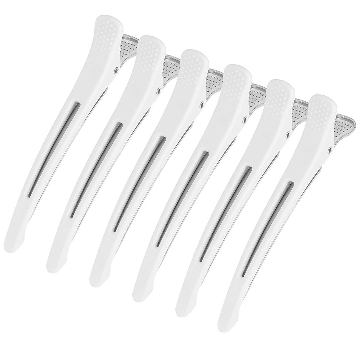 Giitoo Professional Hair Clips Non-Slip Grip 6-Pack White