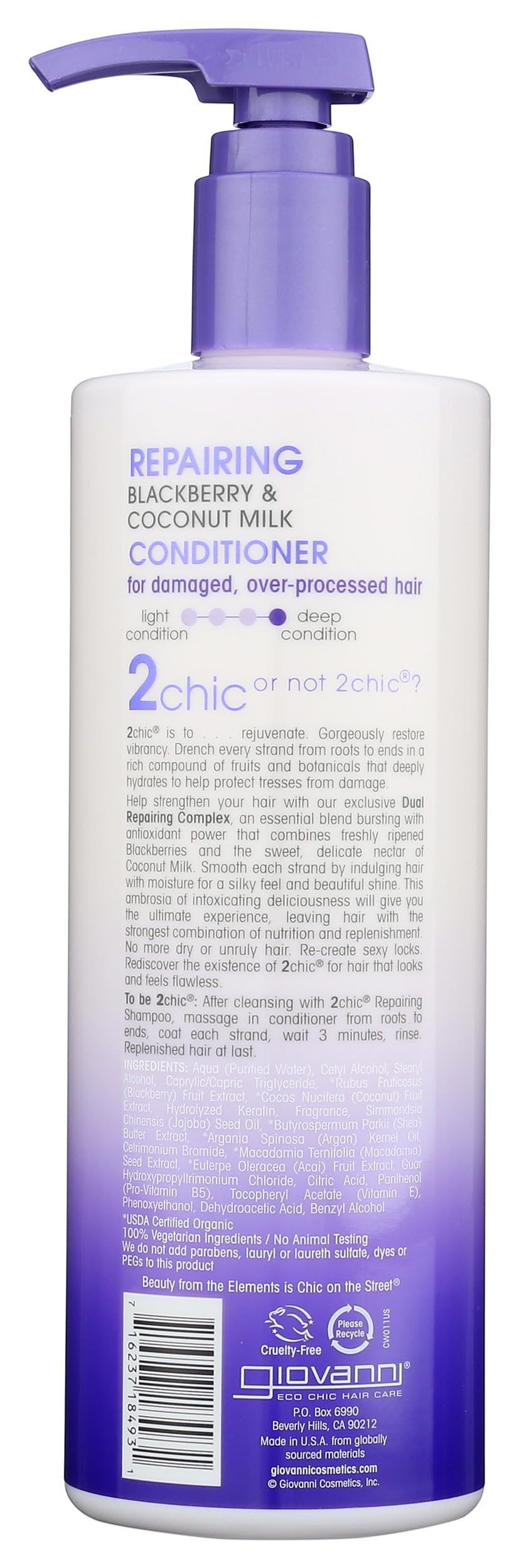Giovanni 2chic Damage Conditioner Big Bottle 710mL for Hair Care