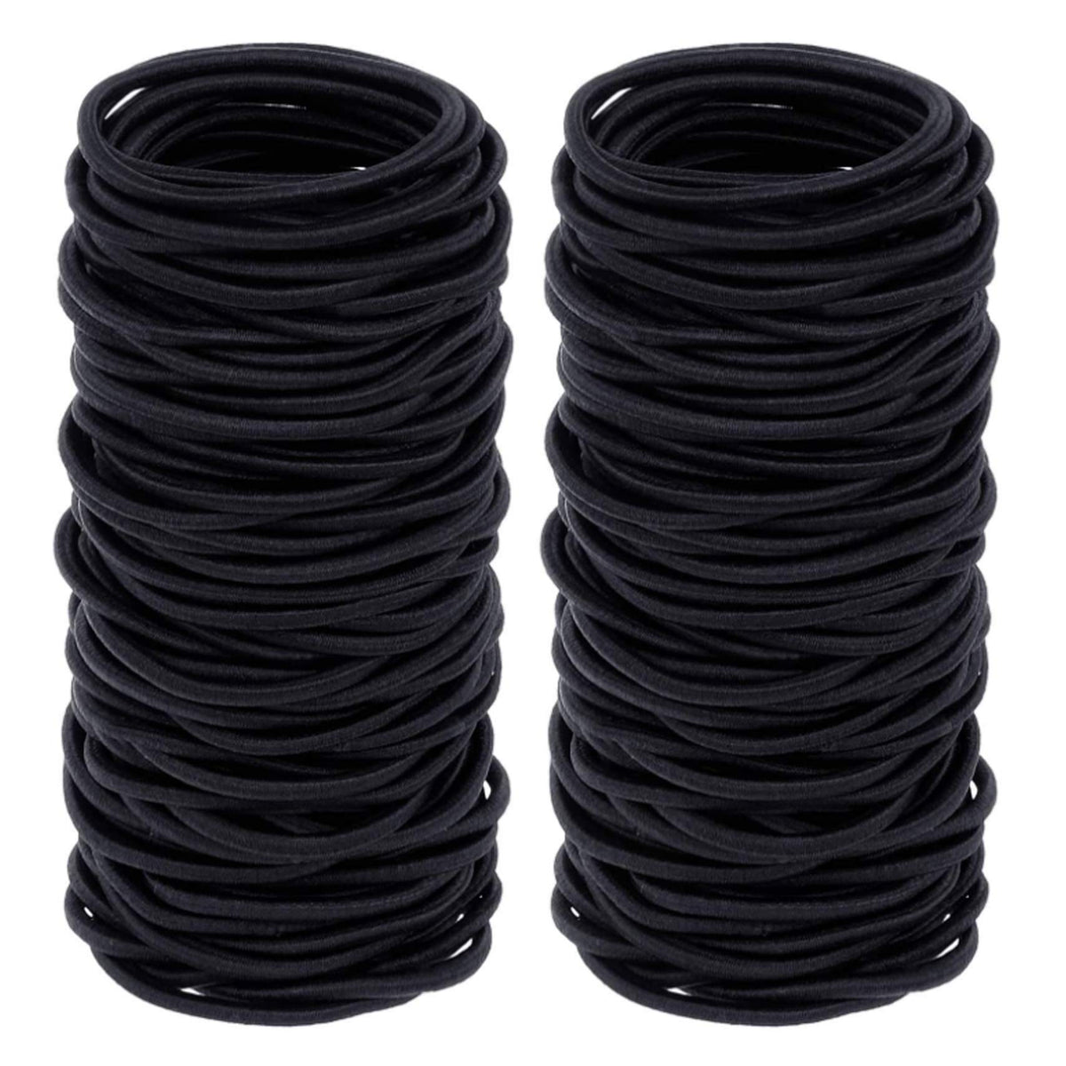GOSICUKA Large Capacity 120 Count Hair Ties Set Black 4mm