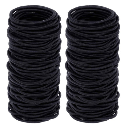 GOSICUKA Large Capacity 120 Count Hair Ties Set Black 4mm