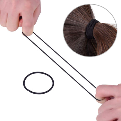 GOSICUKA Large Capacity 120 Count Hair Ties Set Black 4mm