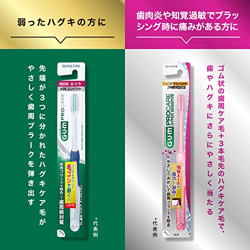 GUM Dental Care Toothbrush for Healthy Gums with Compact Head