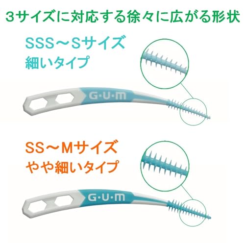 GUM Soft Pick Interdental Brushes Gentle Rubber Type 30 Count Pack