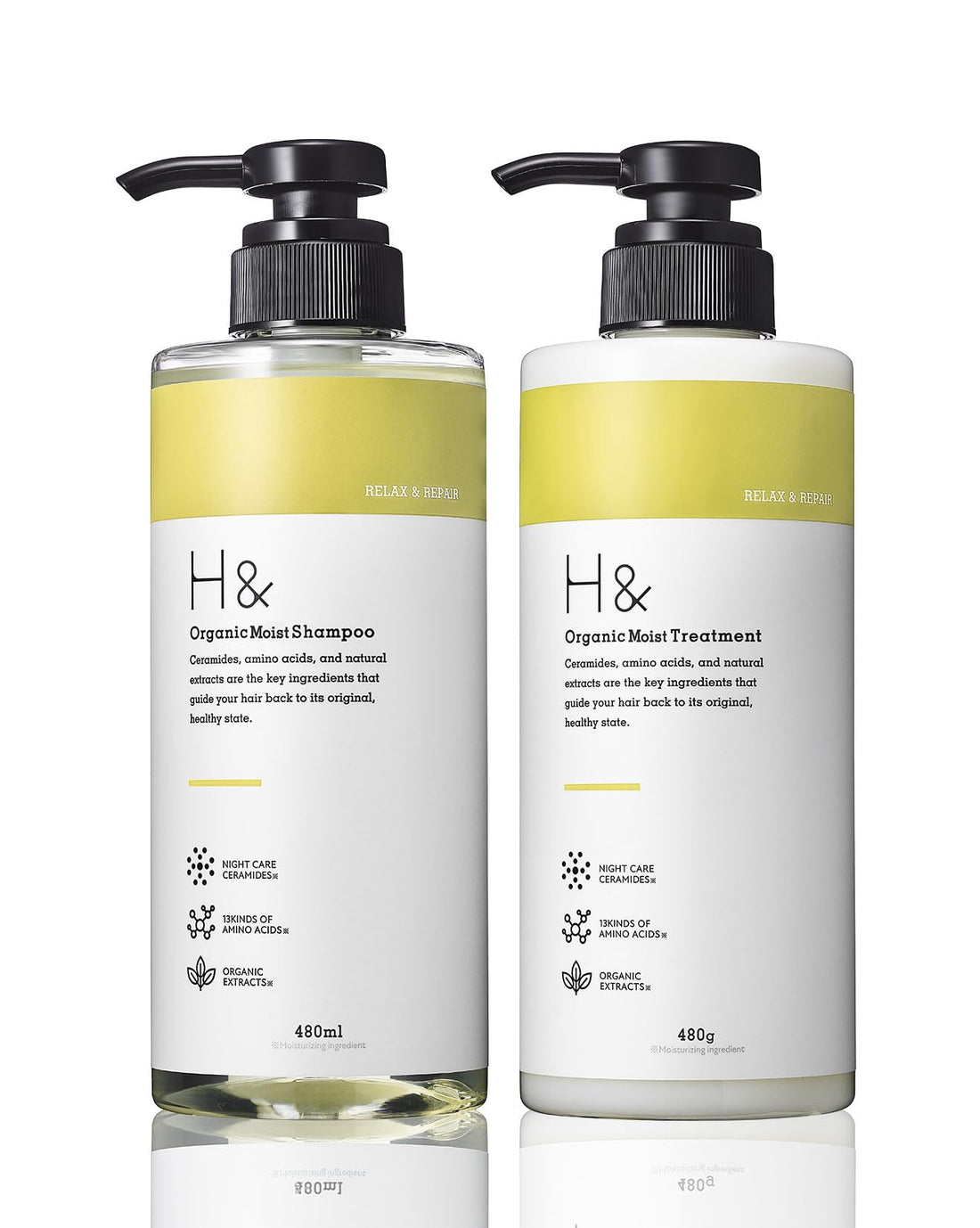 H& Amino Acid Shampoo and Conditioner Set for Damaged Hair Repair