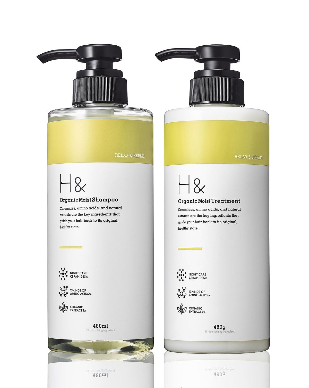 H&amp; Amino Acid Shampoo and Conditioner Set for Damaged Hair Repair