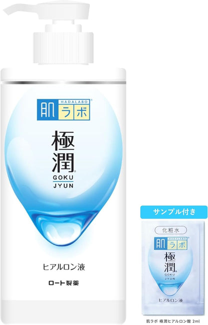Hadalabo Gokujun Hyaluronic Acid Lotion Pump 400ml for Japanese Skincare