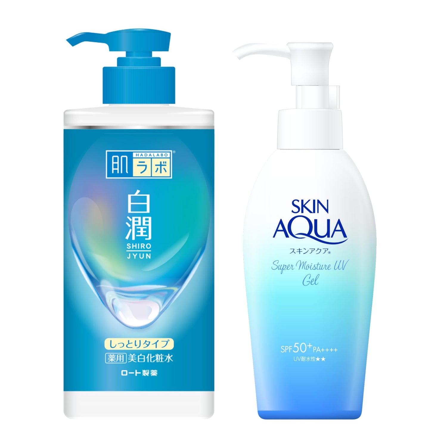 Hada Labo Shirojun Moisturizing Lotion and Skin Aqua Gel Set