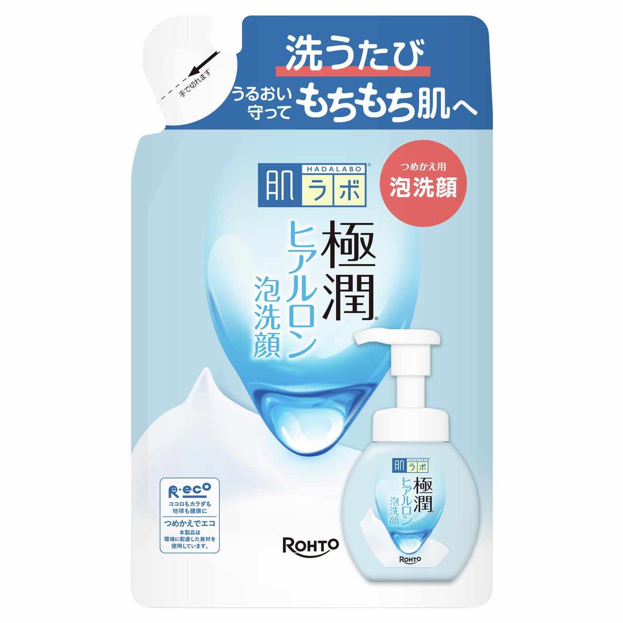 Hada Labo Gokujyun Hyaluronic Foam Cleanser Refill 140ML