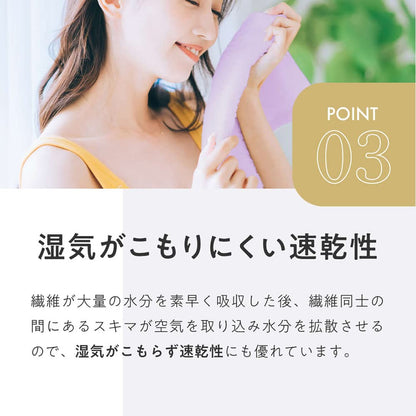 HAHONICO HAPPY LIFE Hair Dry Microfiber Towel Milky Beige