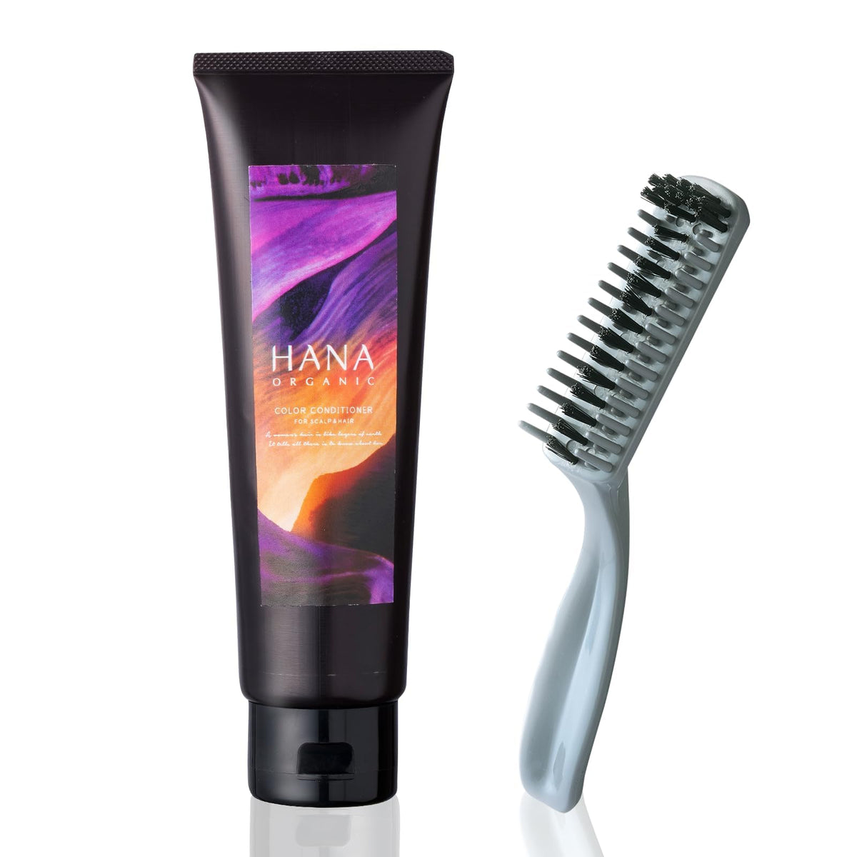 HANA ORGANIC Color Conditioner 180g Hair Treatment with Brush Set