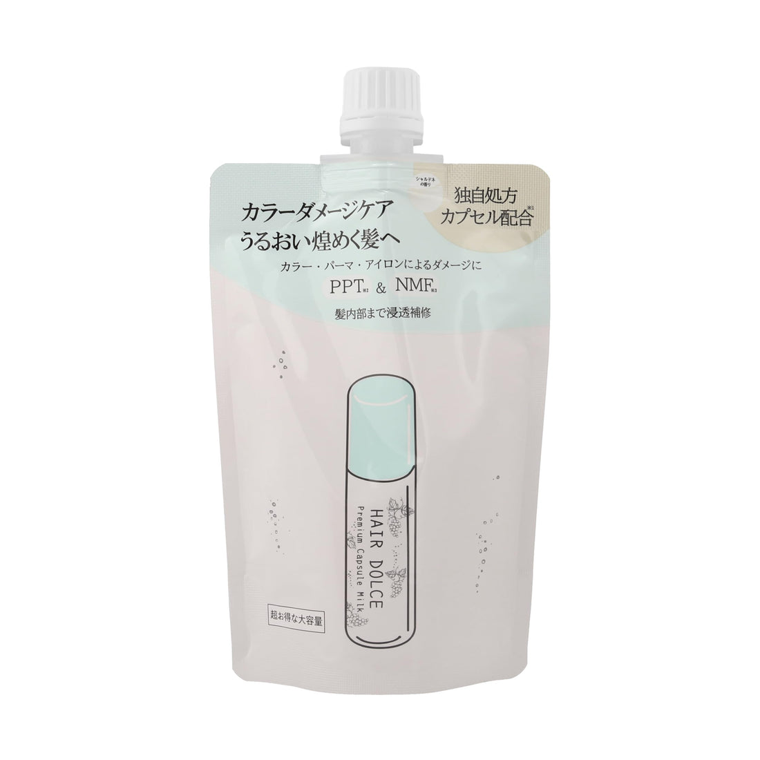 Headoruchepuroshotto HAIR DOLCE Premium Capsule Milk Leave-In Hair Treatment, Chardonnay Scent, Large Refill 200ml×1