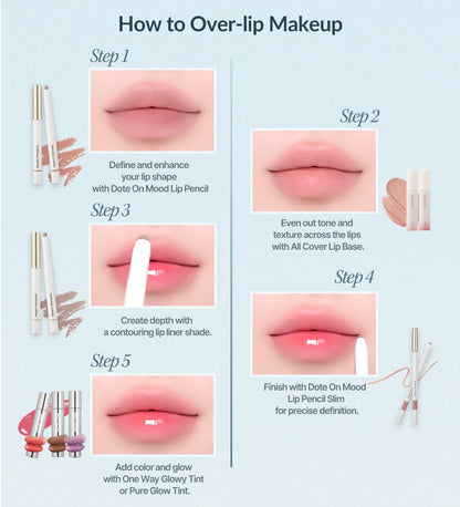 Heart Percent Dote On Mood Lip Pencil Multi 4-in-1 Creamy Pink