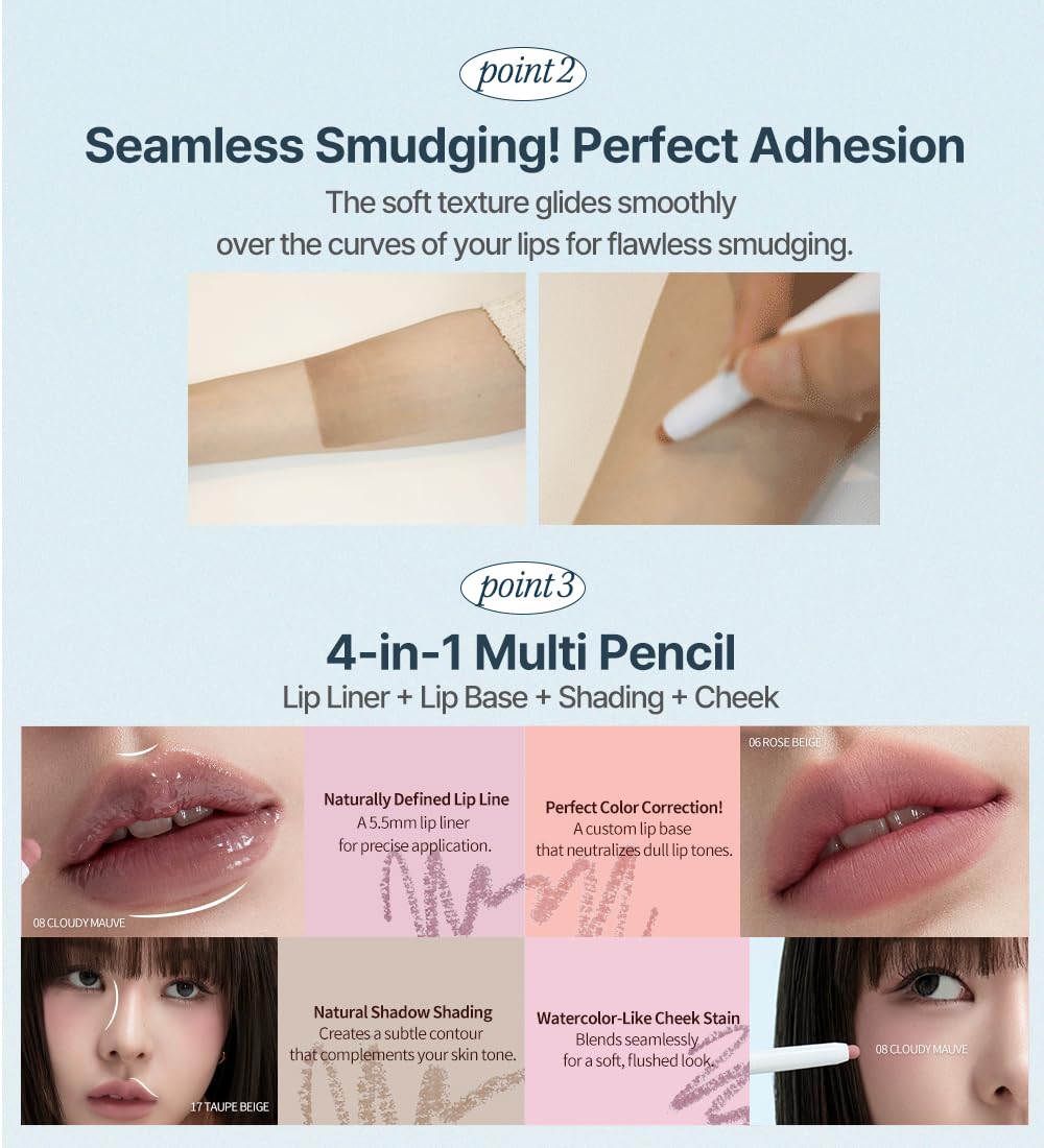 Heart Percent Dote On Mood Lip Pencil Multi-Use 4-in-1