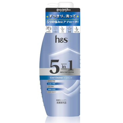 h&amp;s 5in1 Shampoo Pump 340g Cool Cleanse for Scalp Care
