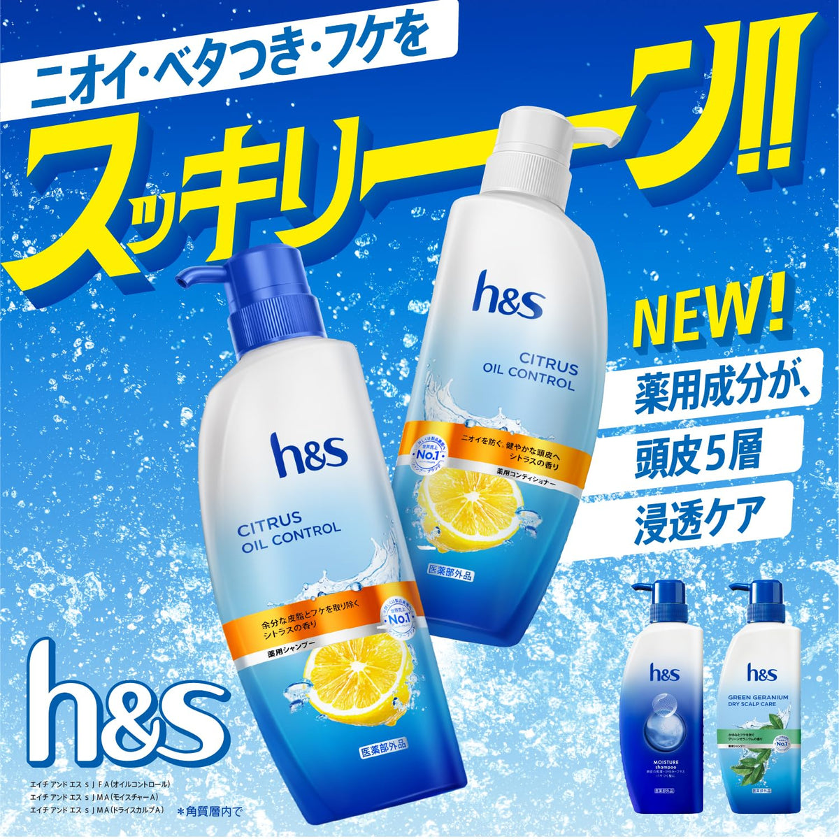 h&amp;s Shampoo Contrôle Huile Agrumes 460g Recharge