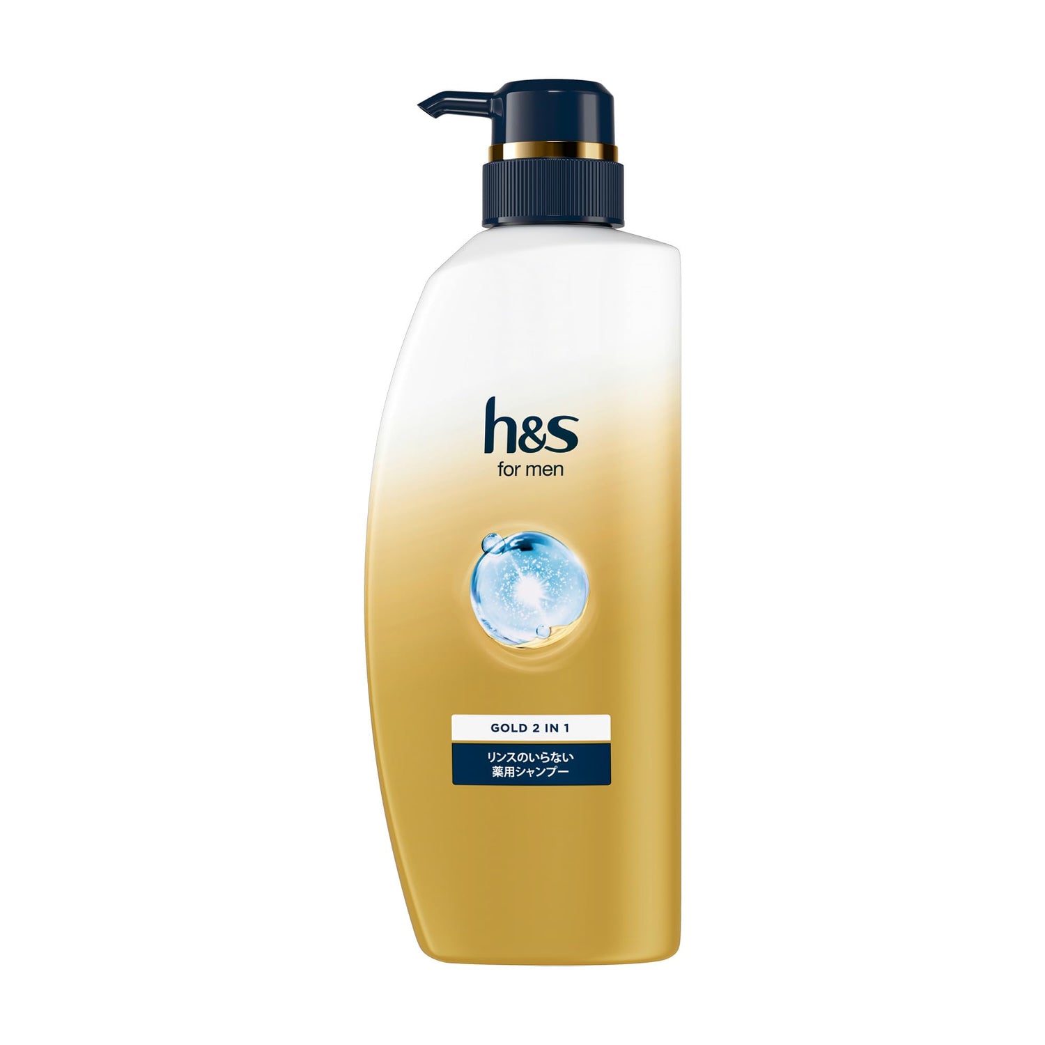 h&amp;s for men 2in1 rinse-in shampoo 350g pump gold
