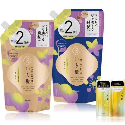 ICHIKAMI Damage Repair Shampoo and Conditioner Set 640ml