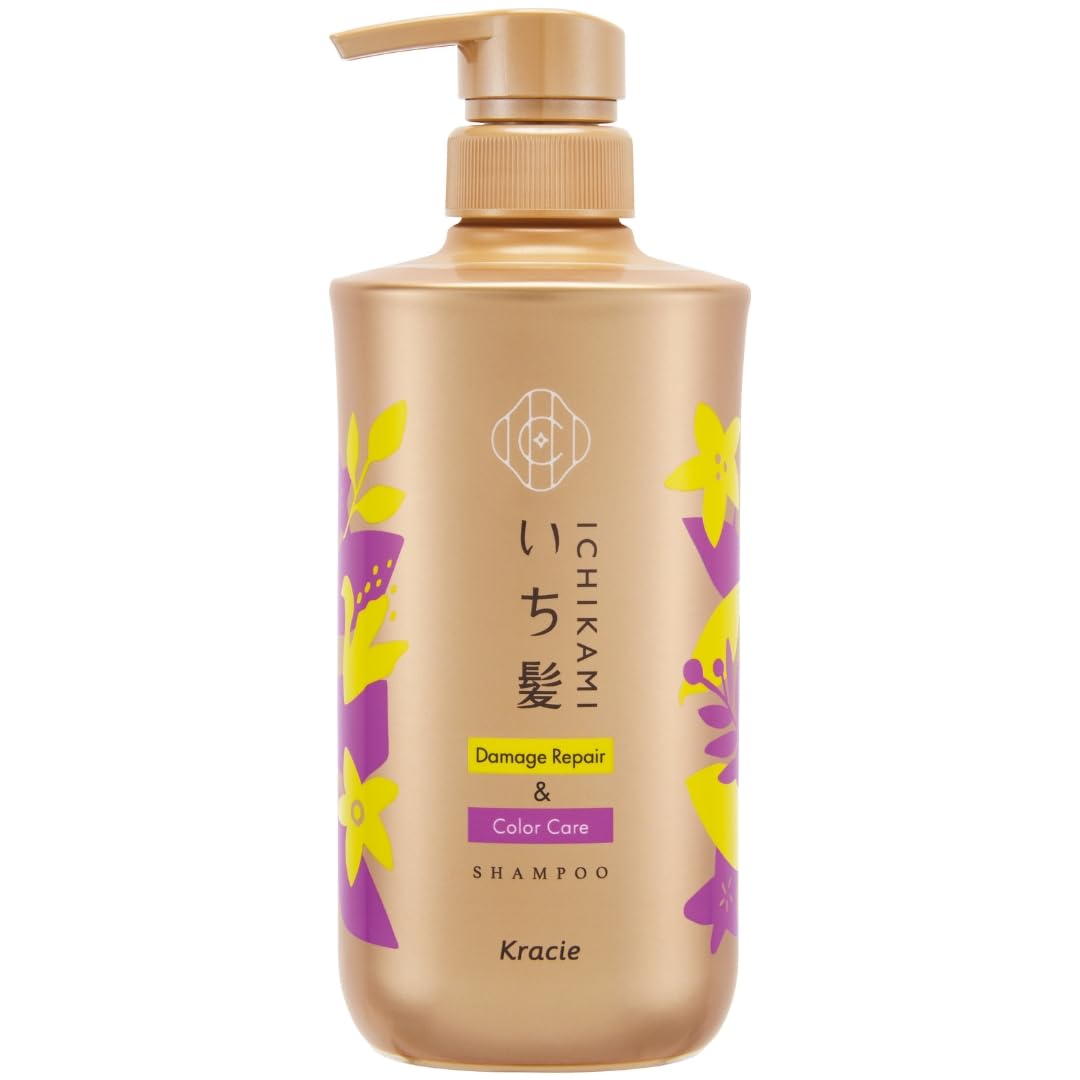 ICHIKAMI Damage Repair Shampoo 480ml for Color Care and Nourishment