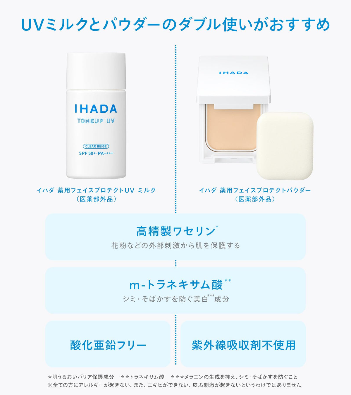 IHADA Face Powder UV Protection 9g for Japanese Skincare