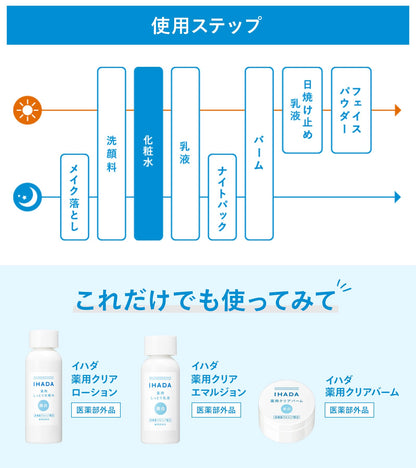 IHADA Bright Look Clear Lotion 180ml for Japanese Skincare