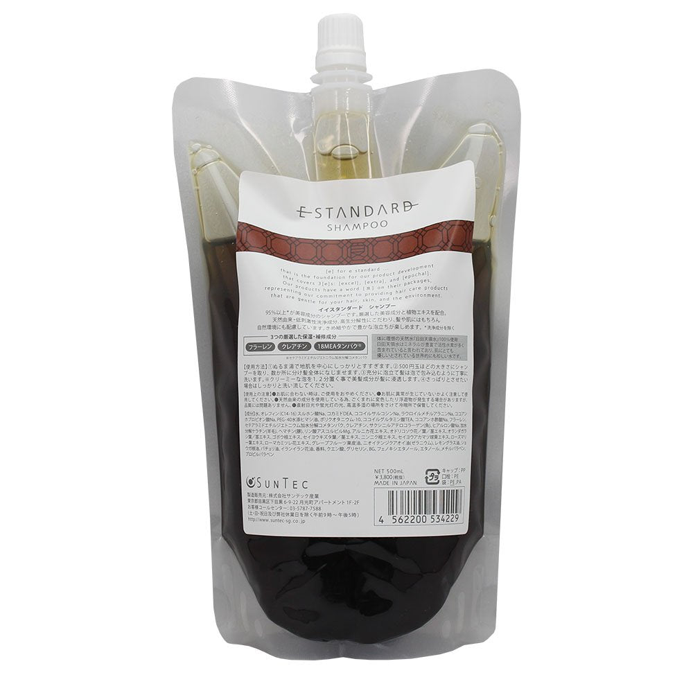 E STANDARD Shampoo Recharge 500ml pour des cheveux éclatants